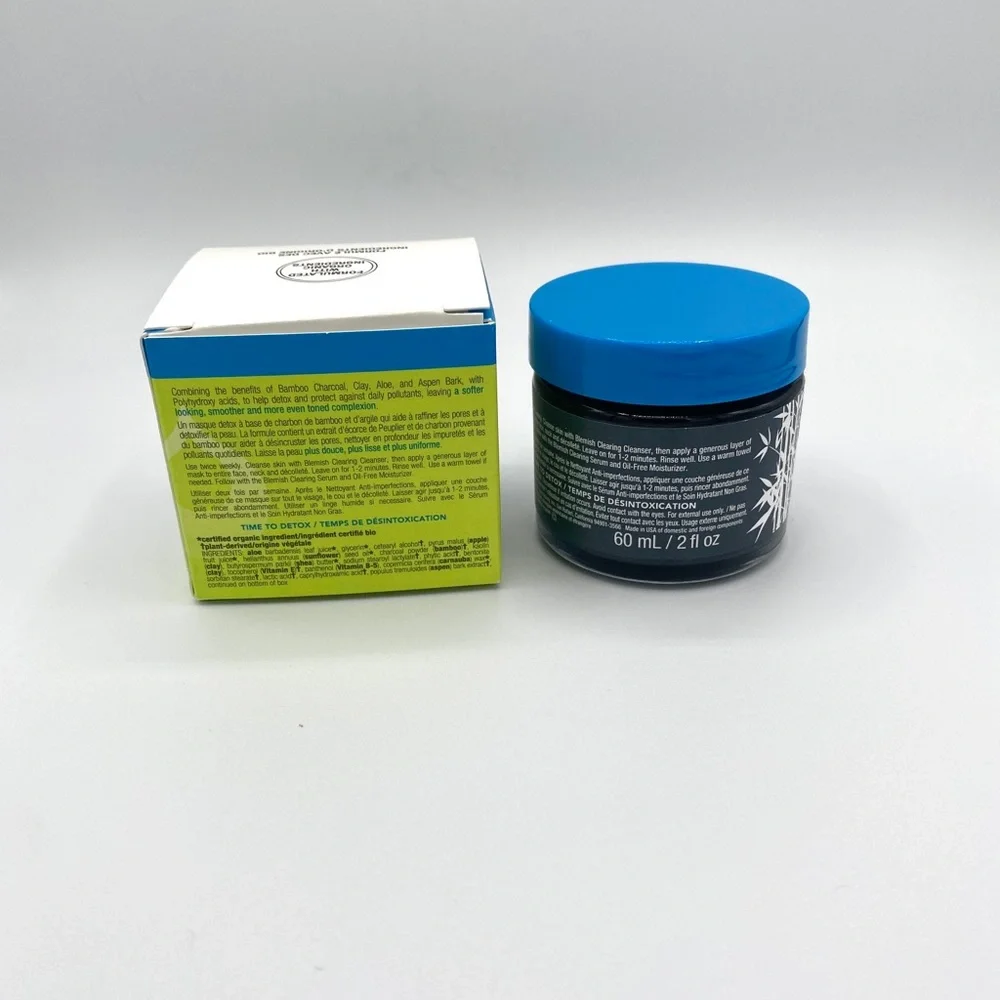 Juice Beauty Charcoal & Clay Mask Bamboo Pore Refining Organic BNIB